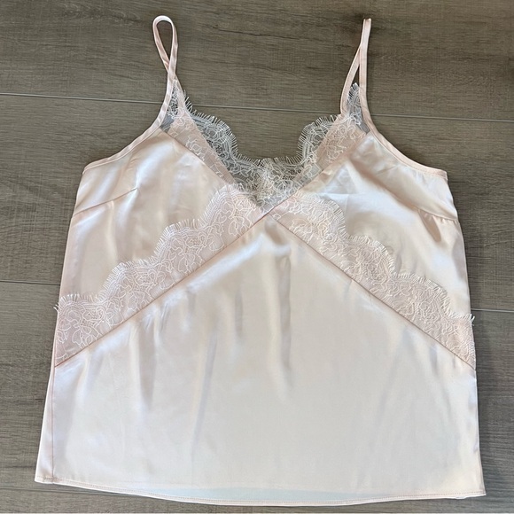 Forever 21 Contemporary Babydoll Top Cami Small‎ Peach Spaghetti Strap 90s Y2K - Picture 7 of 10